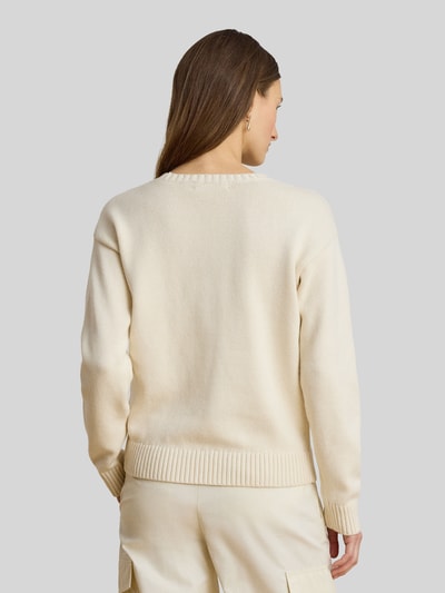 Lauren Ralph Lauren Sweter w kroju regular fit z czystej bawełny Écru 5