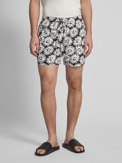 HUGO Regular Fit Sweatshorts mit Label-Patch Modell 'DAZZY' Black 4