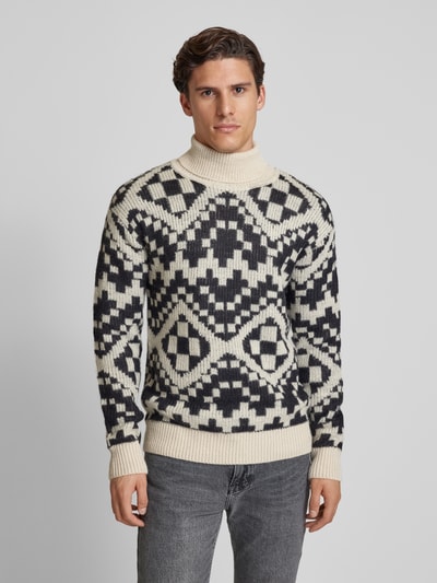 Casual Friday Strickpullover mit Rollkragen Modell 'Klaes' Offwhite 4