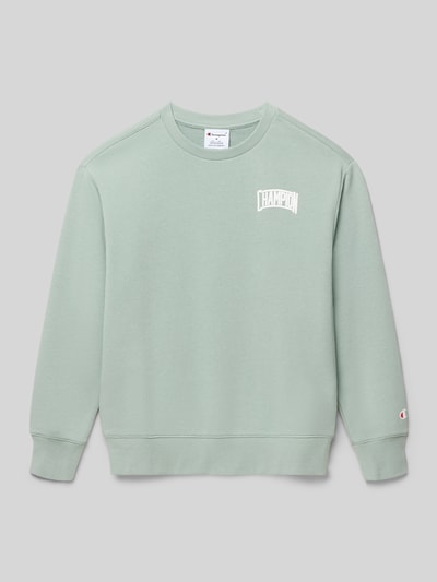 Produktfoto, Regular Fit Poloshirt mit V-Ausschnitt von CHAMPION in Hellgrün, aus Baumwoll-Mix mit Polokragen und dezentem Logo-Print.