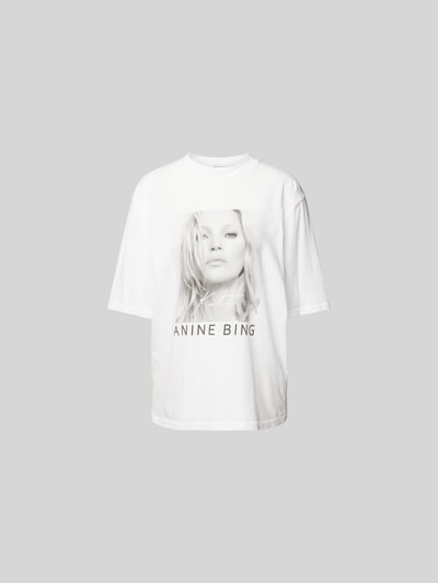 Anine Bing T-Shirt mit Label-Print Weiss 2