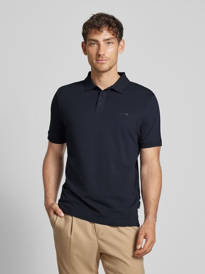 HECHTER PARIS Poloshirt mit Label-Print Marine 4