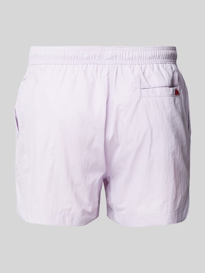 HUGO Regular Fit Badeshorts mit Label-Patch Modell 'DOMINICA' Flieder 3