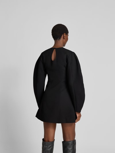 ROTATE Minikleid mit Rundhalsausschnitt Black 5