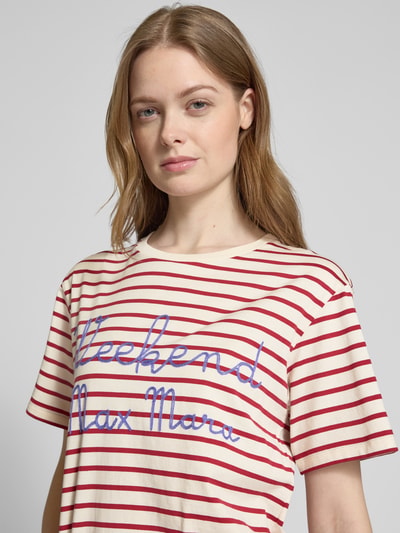 Weekend Max Mara T-Shirt mit Label-Stitching Modell 'OLGA' Rot 3