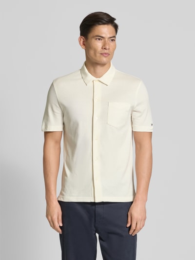 Tommy Hilfiger Regular Fit Freizeithemd mit Mesh-Struktur Weiss 4