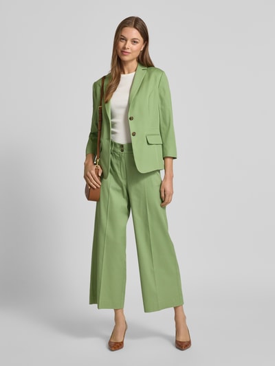 More & More Spodnie materiałowe z szeroką, skróconą nogawką Zielony 1