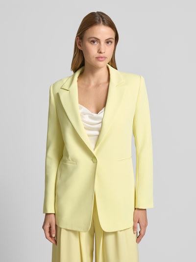 Rinascimento Blazer mit Reverskragen Modell 'REWI' Hellgelb 4