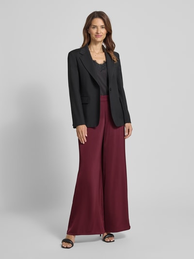 V by Vera Mont Stoffhose mit elastischem Bund Bordeaux 1