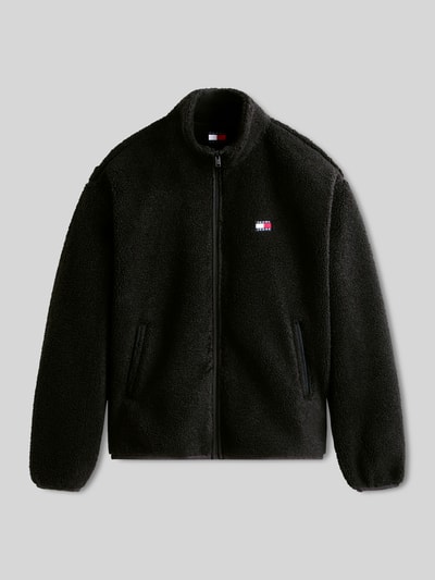 Tommy Jeans Regular Fit Fleecejacke mit Logo-Stitching Black 2