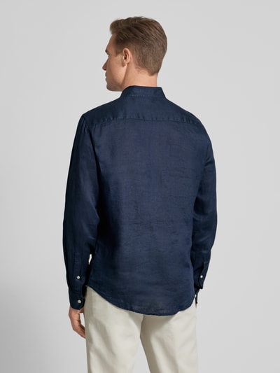 Casual Friday Linnen overhemd met button-downkraag Donkerblauw - 5