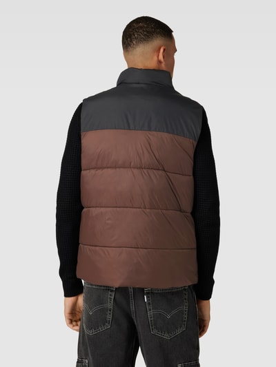 Jack & Jones Bodywarmer met opstaande kraag, model 'TOBY' Donkerbruin - 5