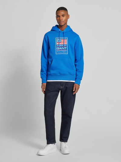 Gant Hoodie mit Label-Print Royal 1