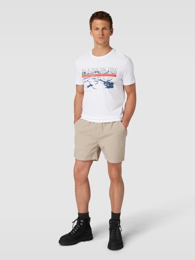 Napapijri T-Shirt aus Baumwolle mit Label-Detail Modell 'FORSTERI' Weiss 1