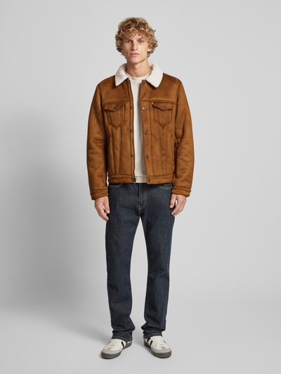 Levi's® Jack met drukknoopsluiting Middenbruin - 1