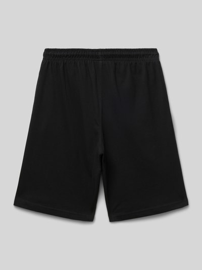 CHAMPION Szorty z dzianiny dresowej o kroju regular fit z nadrukiem z logo Czarny 3