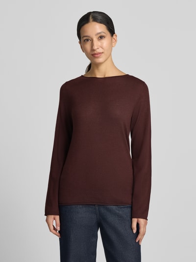 Marc O'Polo Regular Fit Pullover aus reiner Schurwolle Bordeaux 4