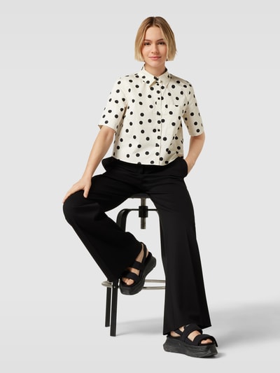 JAKE*S STUDIO WOMAN Korte overhemdblouse met polkadots Offwhite - 1