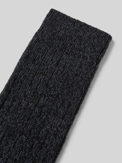camano Socken mit geripptem Abschluss Black 2