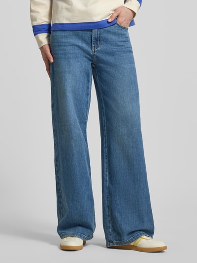 Buena Vista Wide Leg Jeans mit Bindegürtel Blau 4