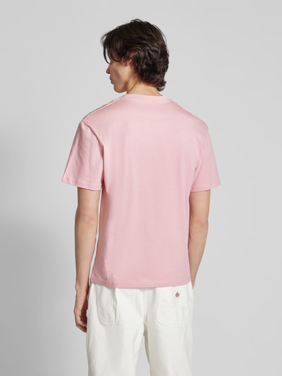 Jack & Jones T-shirt met labelprint, model 'VESTERBRO' Felroze - 5