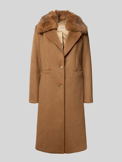 GUESS Regular Fit Mantel mit Woll-Anteil Modell 'Karole' Camel 2