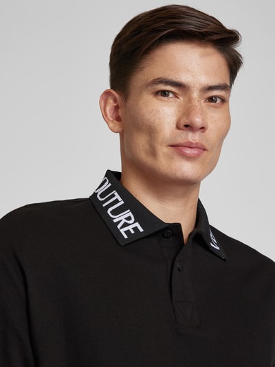 Versace Jeans Couture Poloshirt mit Label-Print Black 3