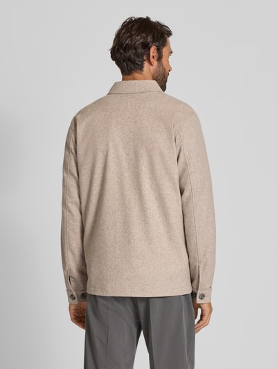 Lindbergh Relaxed Fit Hemdjacke mit Brusttasche Sand 5