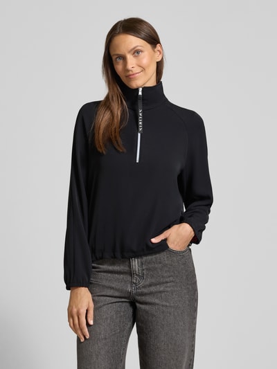 Marc Cain Bluzka z długim rękawem i kołnierzem zapinanym Czarny 4