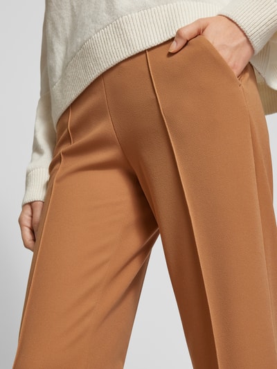 Raffaello Rossi Flared Stoffhose mit fixierten Bügelfalten Modell 'RENEE' Camel 3