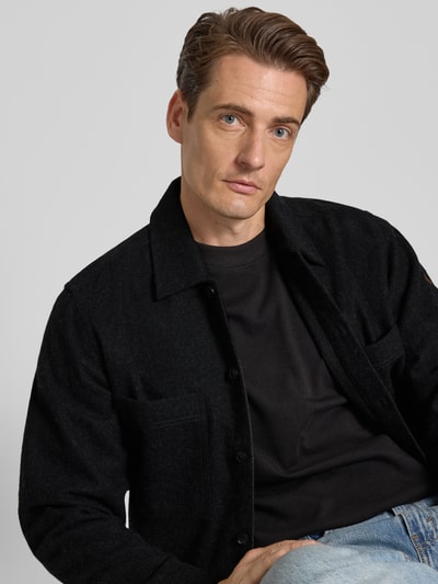 BOSS Orange Loose fit vrijetijdsoverhemd met wol, model 'LOCKY' Zwart - 3