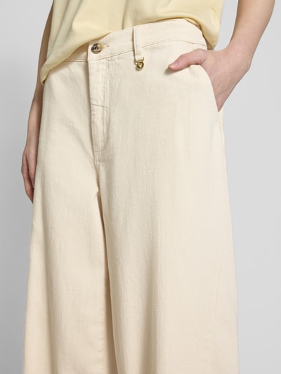 MOS MOSH Wide Leg Jeans mit Applikation Modell 'Vincent Clay' Ecru 3