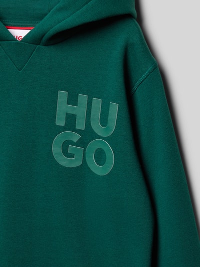 HUGO Hoodie mit Label-Print Gruen 2