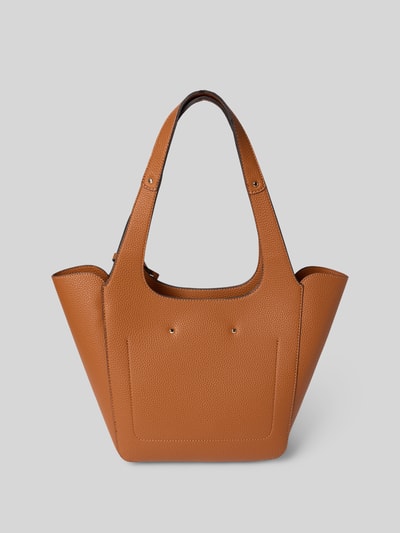 Guess Tote Bag in Leder-Optik mit Logo-Applikation Modell 'Calista' Cognac 4