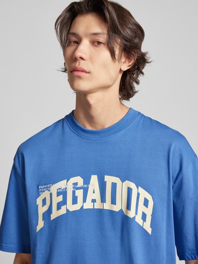 Pegador Oversized T-Shirt mit Label-Print Modell 'GILFORD' Blau 3