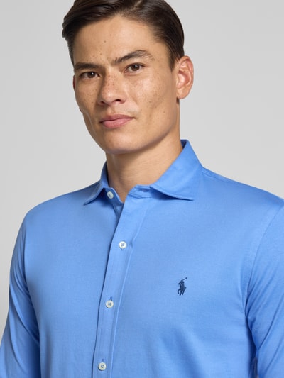 Polo Ralph Lauren Koszula casualowa o kroju regular fit z wyhaftowanym logo model ‘Estate’ Niebieski 3