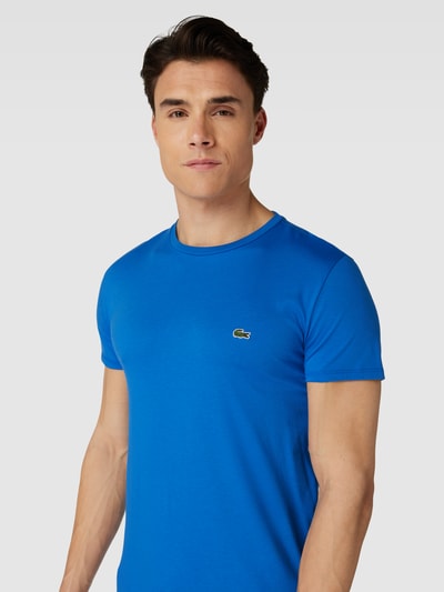 Lacoste T-shirt z wyhaftowanym logo model ‘Supima’ Królewski niebieski 3