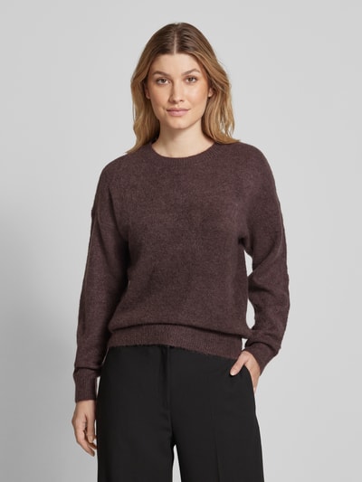 MSCH Copenhagen Strickpullover mit gerippten Abschlüssen Modell 'Festina' Lila 4