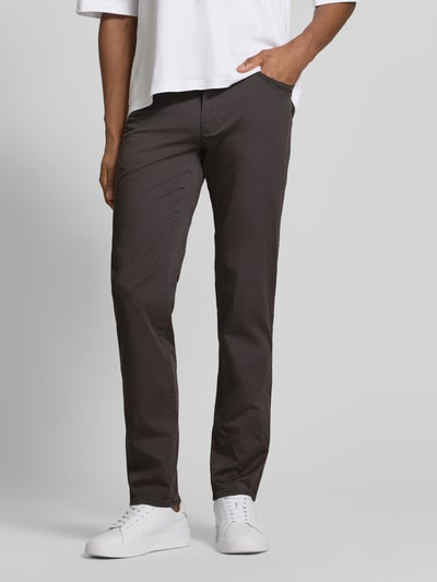 Brax Regular fit stoffen broek met lyocell-aandeel model 'Cadiz' Donkergrijs - 4