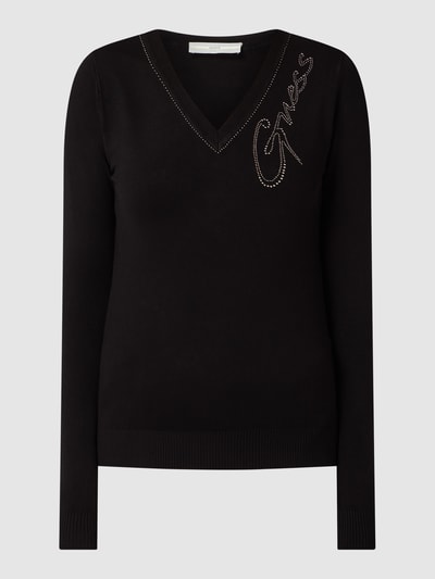 Guess Pullover mit Logo Modell 'Edith'  Black 2