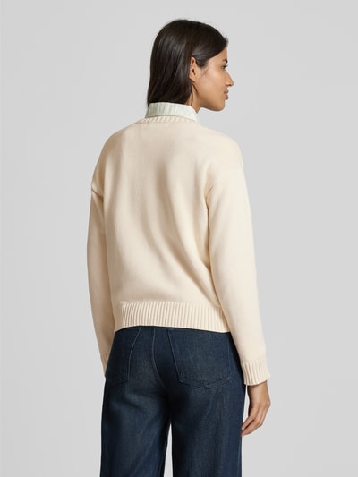 Lauren Ralph Lauren Sweter z dzianiny z prążkowanymi wykończeniami model ‘RIEDNEE’ Złamany biały 5