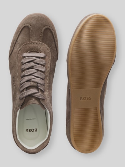 BOSS Sneaker aus echtem Veloursleder mit Logo-Prägung Taupe 5
