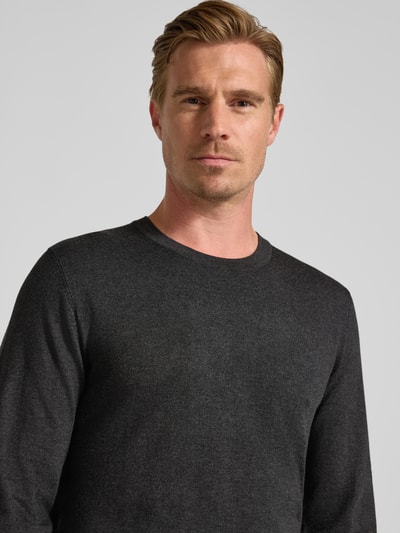 MCNEAL Strickpullover mit gerippten Abschlüssen Dunkelgrau Melange 3