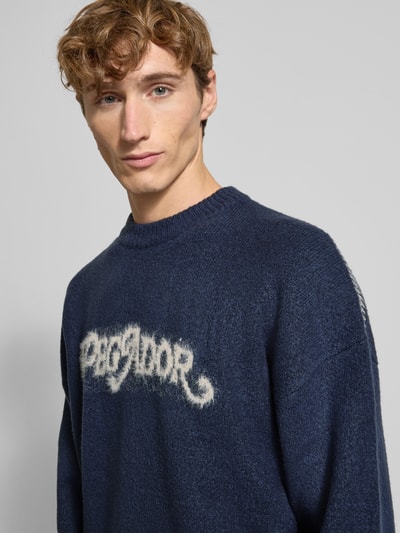 Pegador Strickpullover mit gerippten Abschlüssen Marine 3