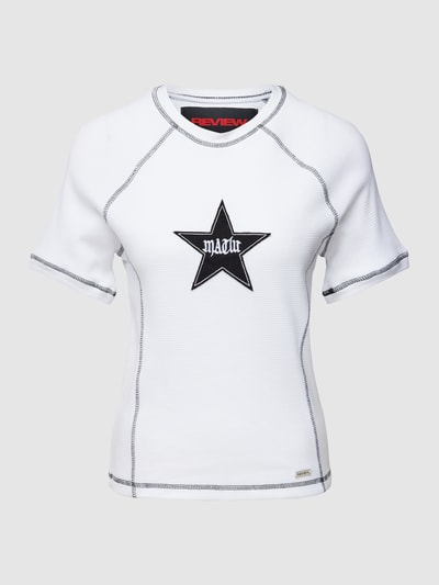 Review X MATW T-Shirt mit Label-Patch - REVIEW X MATW Weiss 2