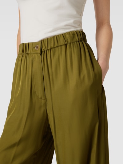 Marc O'Polo Spodnie materiałowe z wiskozy z wpuszczanymi kieszeniami Khaki 3