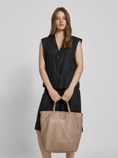 LIEBESKIND BERLIN Leren handtas met labeldetail, model 'Hera' Taupe - 1