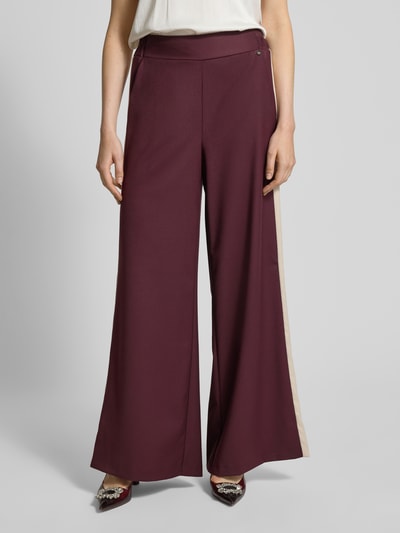 Rinascimento Stoffhose mit weitem Bein und elastischem Bund Bordeaux 4