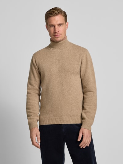 Casual Friday Gebreide coltrui Camel gemêleerd - 4