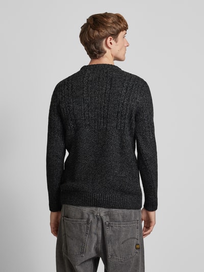 Superdry Strickpullover mit Zopfmuster Modell 'Jacob' Anthrazit 5